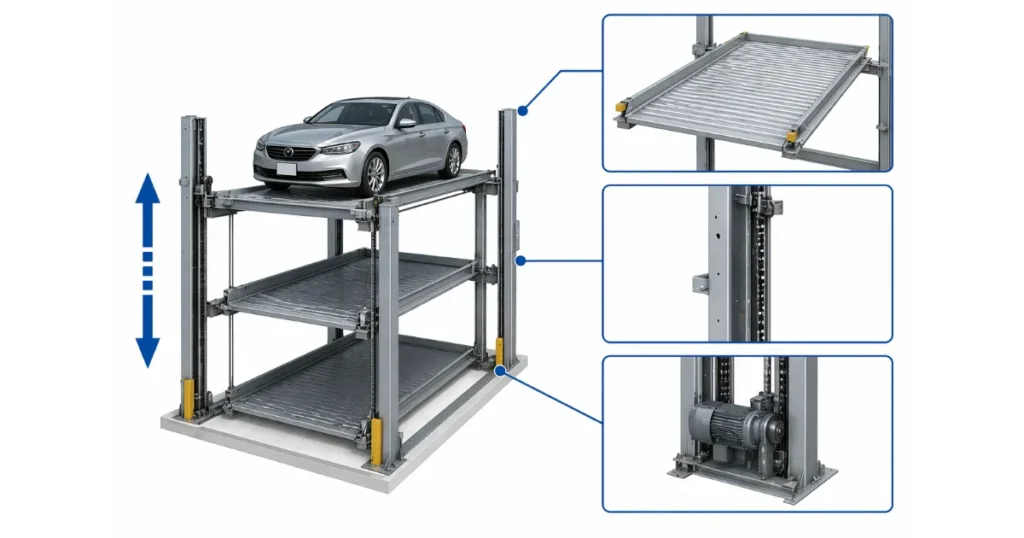 機械式駐車装置のパレットとは?