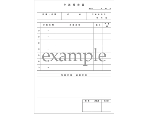 作業報告書