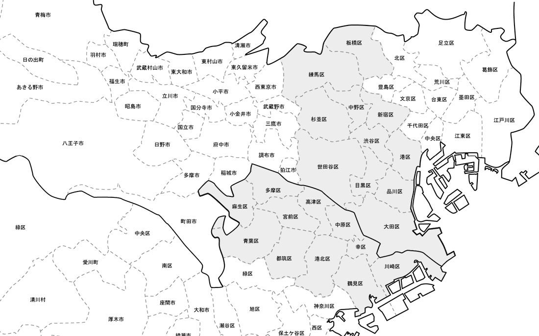 東神奈川営業所対応エリア