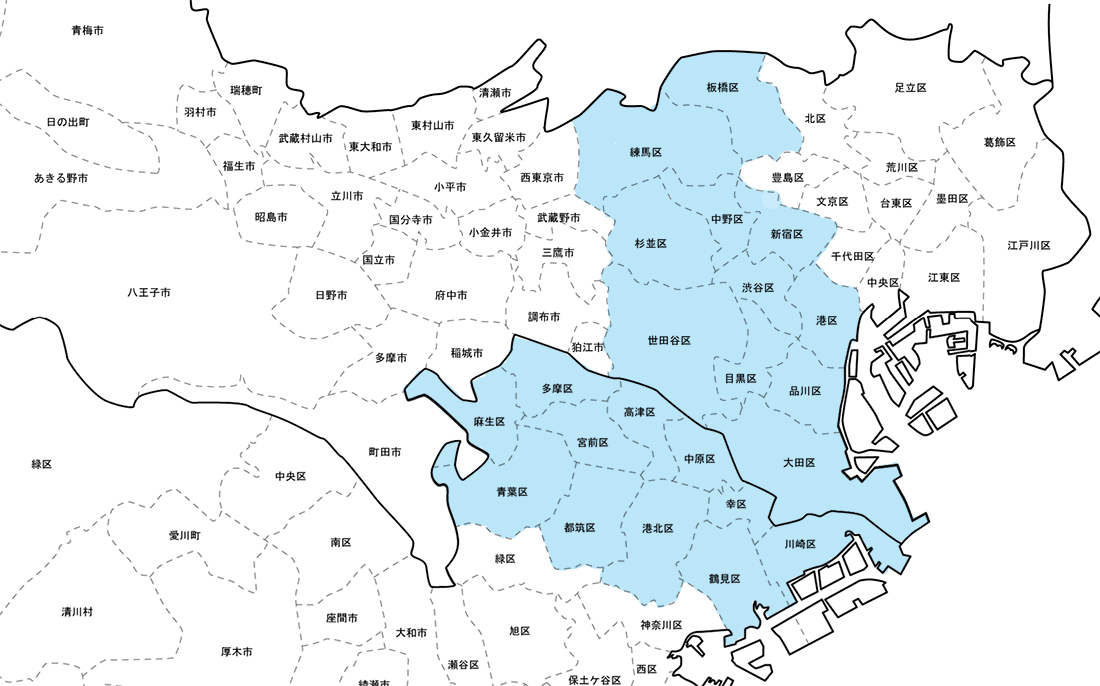 東神奈川営業所対応エリア