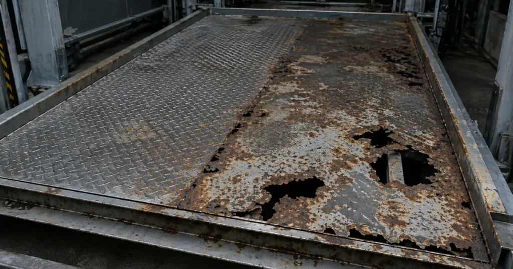 機械式駐車装置のパレットでよくある劣化症状