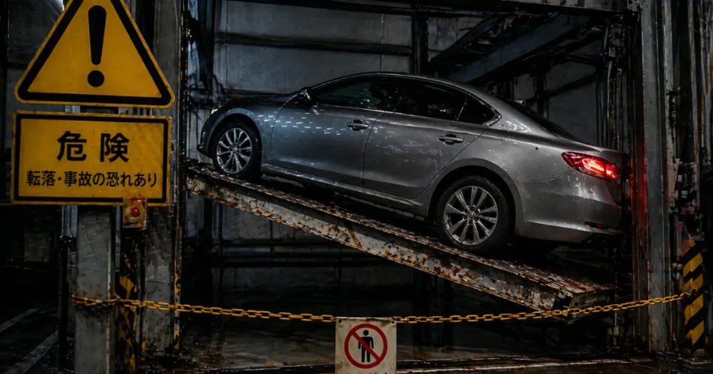 機械式駐車装置のパレットを放置するリスク